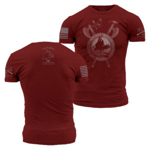 Gruntstyle t-shirt - Valkyrie Fitness Training - Red - Men