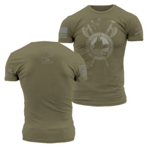 Gruntstyle t-shirt - Valkyrie Fitness Training - Green - Men