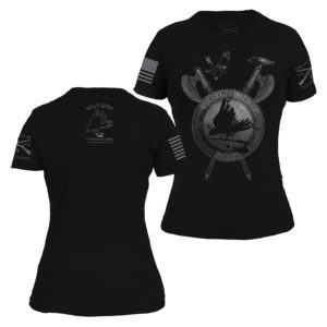 Gruntstyle t-shirt - Valkyrie Fitness Training - Black - Women