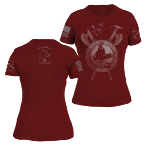 Gruntstyle t-shirt - Valkyrie Fitness Training - Red - Women